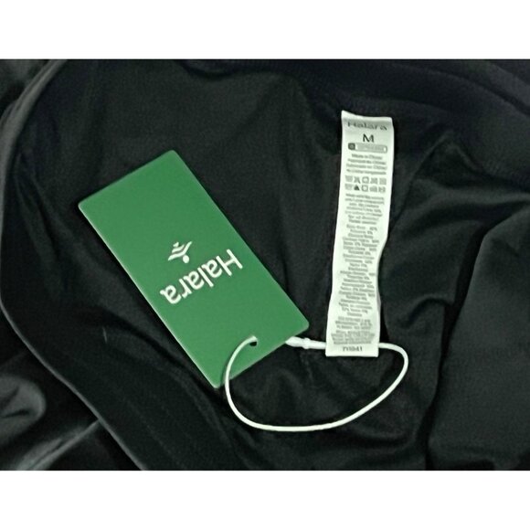 Halara Drawstring Contrast Mesh 2-in-1 Skirt Sz Medium Womens Black Flowy Dance - Picture 5 of 12